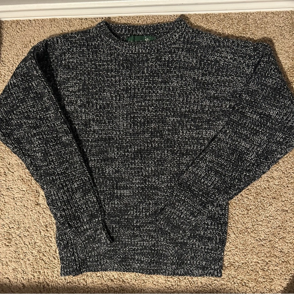 Vintage Knights Of Round Table Grey Knit Acrylic Sweater Size M |D59